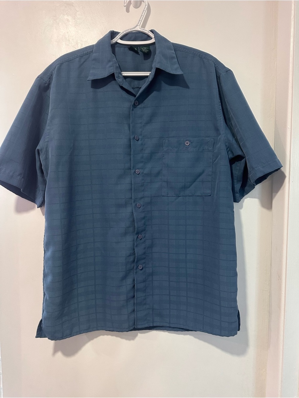 STO Men's Short Sleeve Button-Up Shirt - Blue